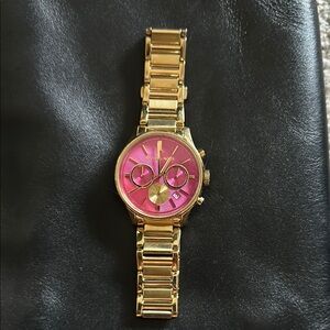 Gold and Pink Women's Watch